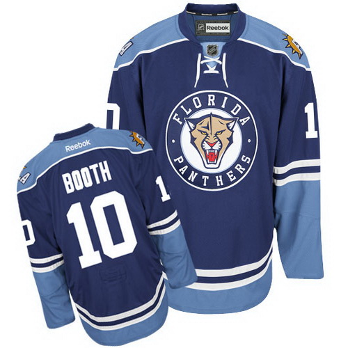 Blue NHL Branded Florida Panthers 10 David Booth Hockey Jersey
